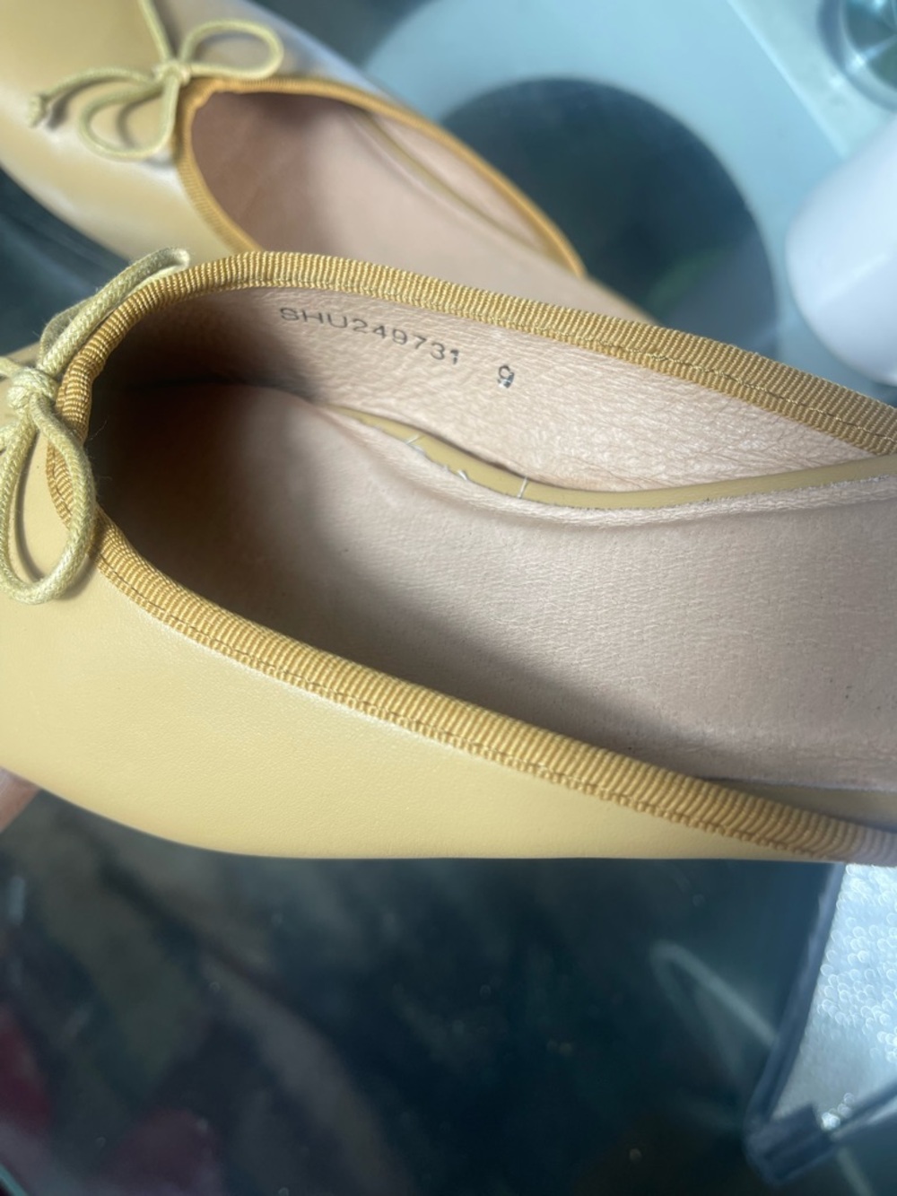 J.jill Women's Tan Slip-On Bow  Amanda Ballet Flats size 9 - Picture 3 of 4